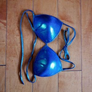 Blue push-up Mermaid bikini top